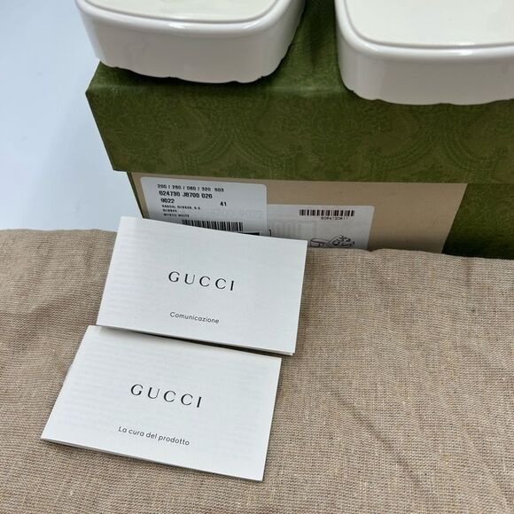 Women’s Gucci, rubber block, low heel slides, size 41 made in Italy - Picture 11 of 11